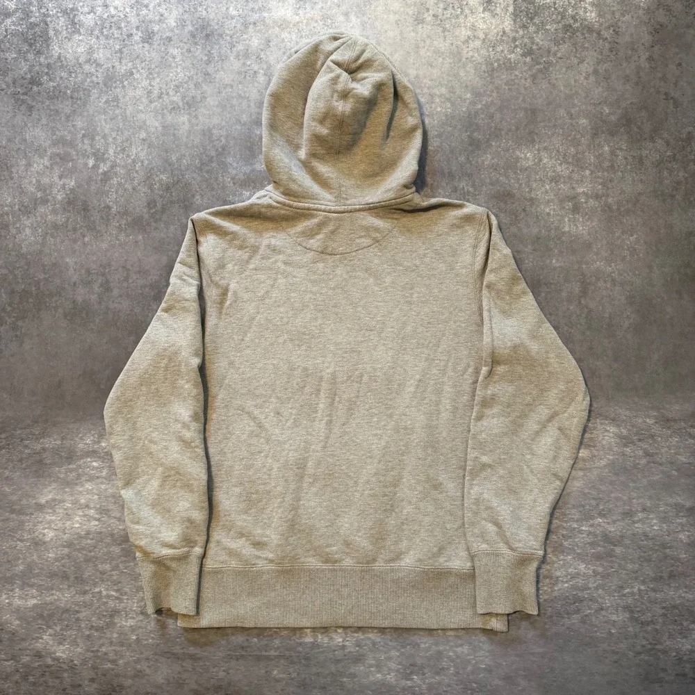 Vtg Y2K Nike Sportswear Pullover Hoodie Gray White Spell Out Swoosh Logo Mens M